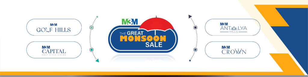 M3M the great monsoon sale on residential projects. Urban plus top real estate advisor in gurgaon